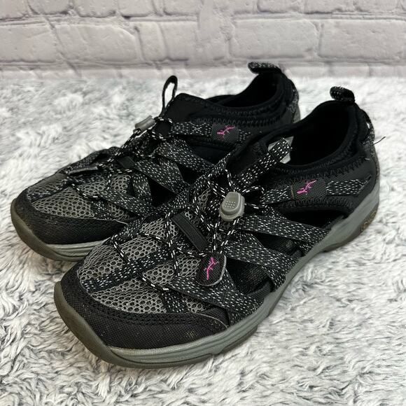 Chaco Outcross Evo Black Gray Water Shoes Size 7 Slip On Hiking Outdoor Athletic - Picture 5 of 10